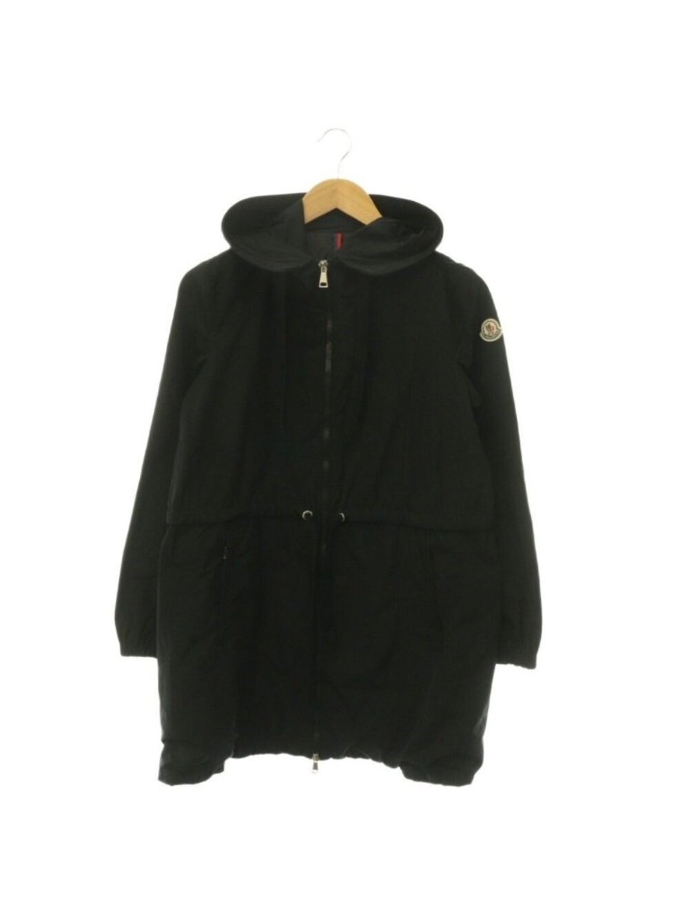 Moncler Topaz Topaze Nylon Light Coat Spring Logo Patch Hoodie Black 1